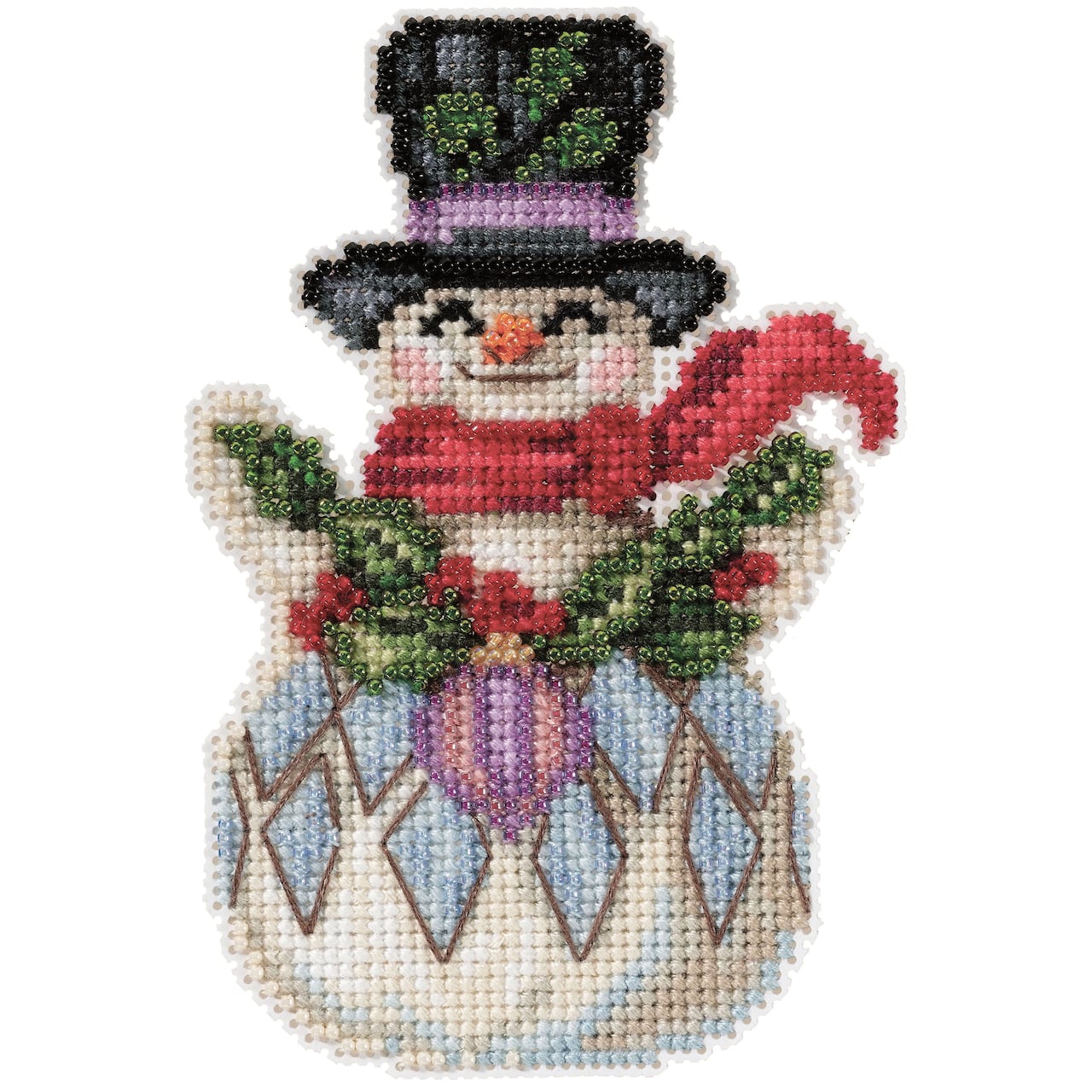 Mill Hill Jim Shore Snowman with Holly Counted Cross Stitch Kit